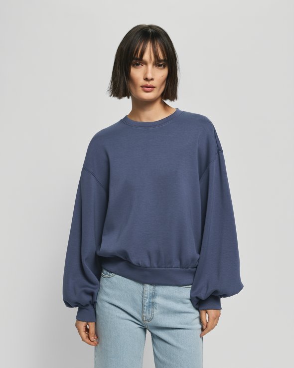 MSCH COPENHAGEN sweatshirt med rund halsudskæring, løs pasform og elastisk kant.